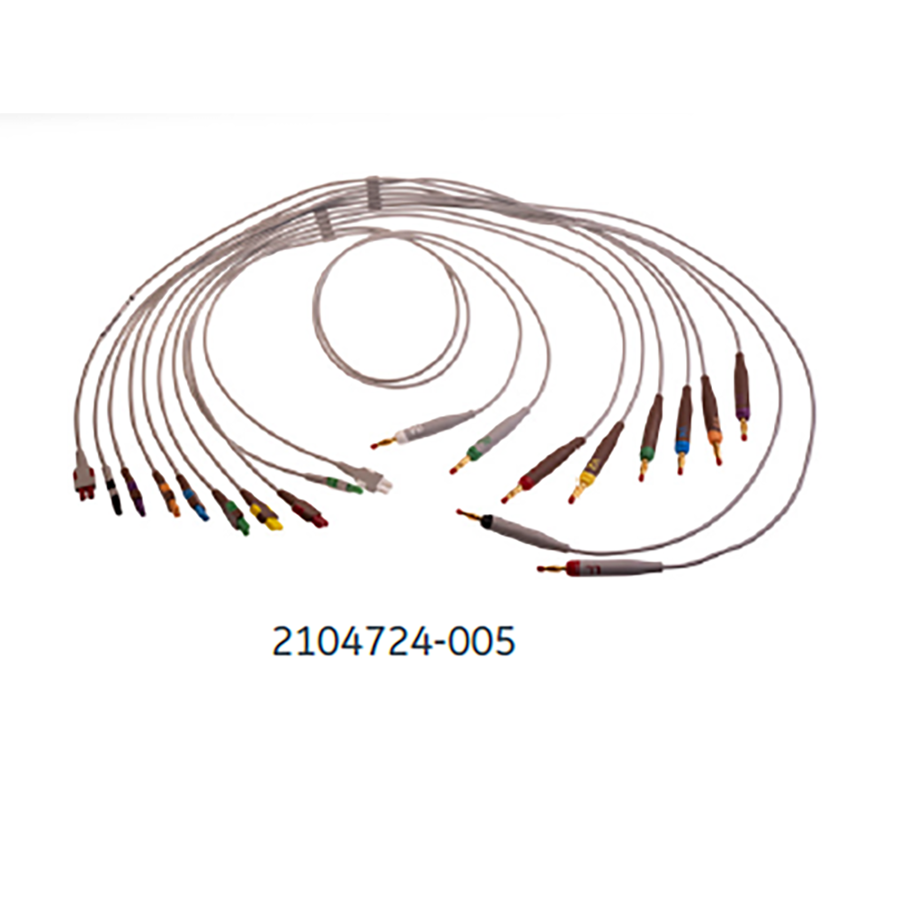 ECG Leadwire Set, Gold-plated, Base 10, Banana, AHA, 1/pack