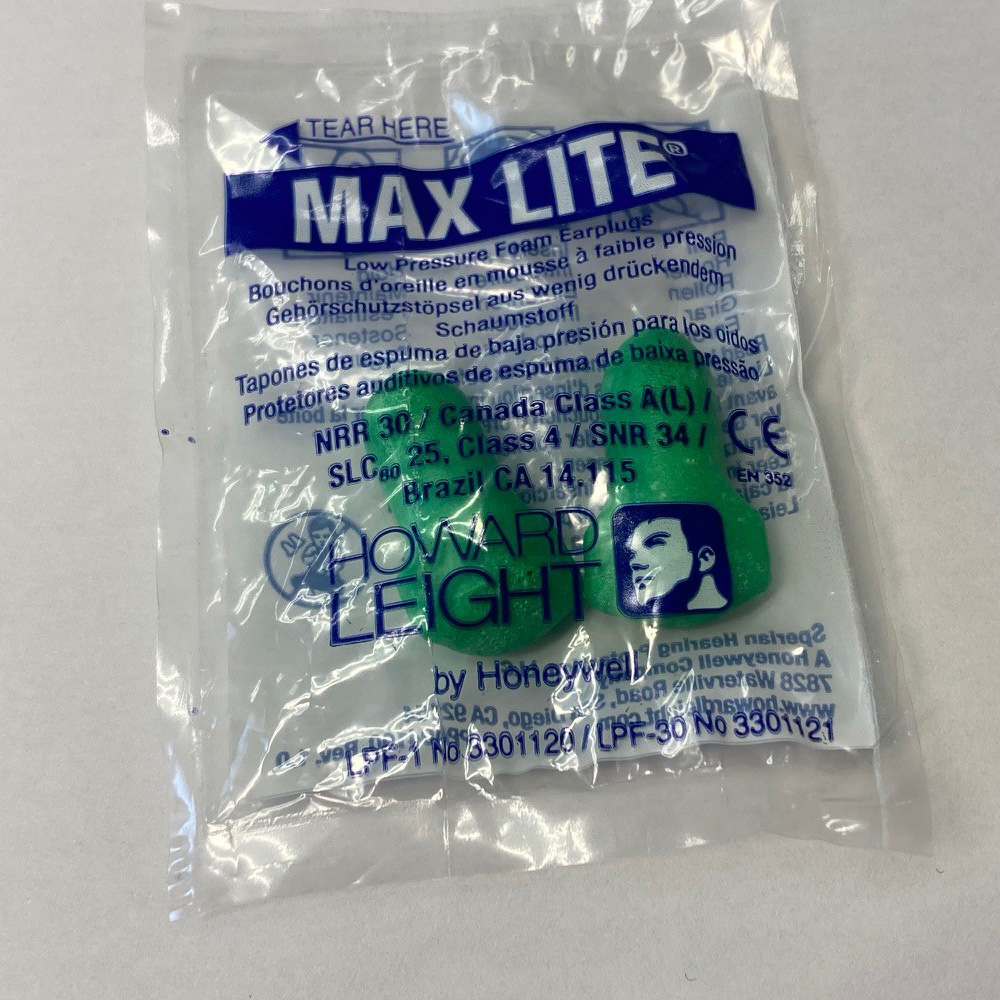 Max Lite Low-Pressure Foam Earplugs